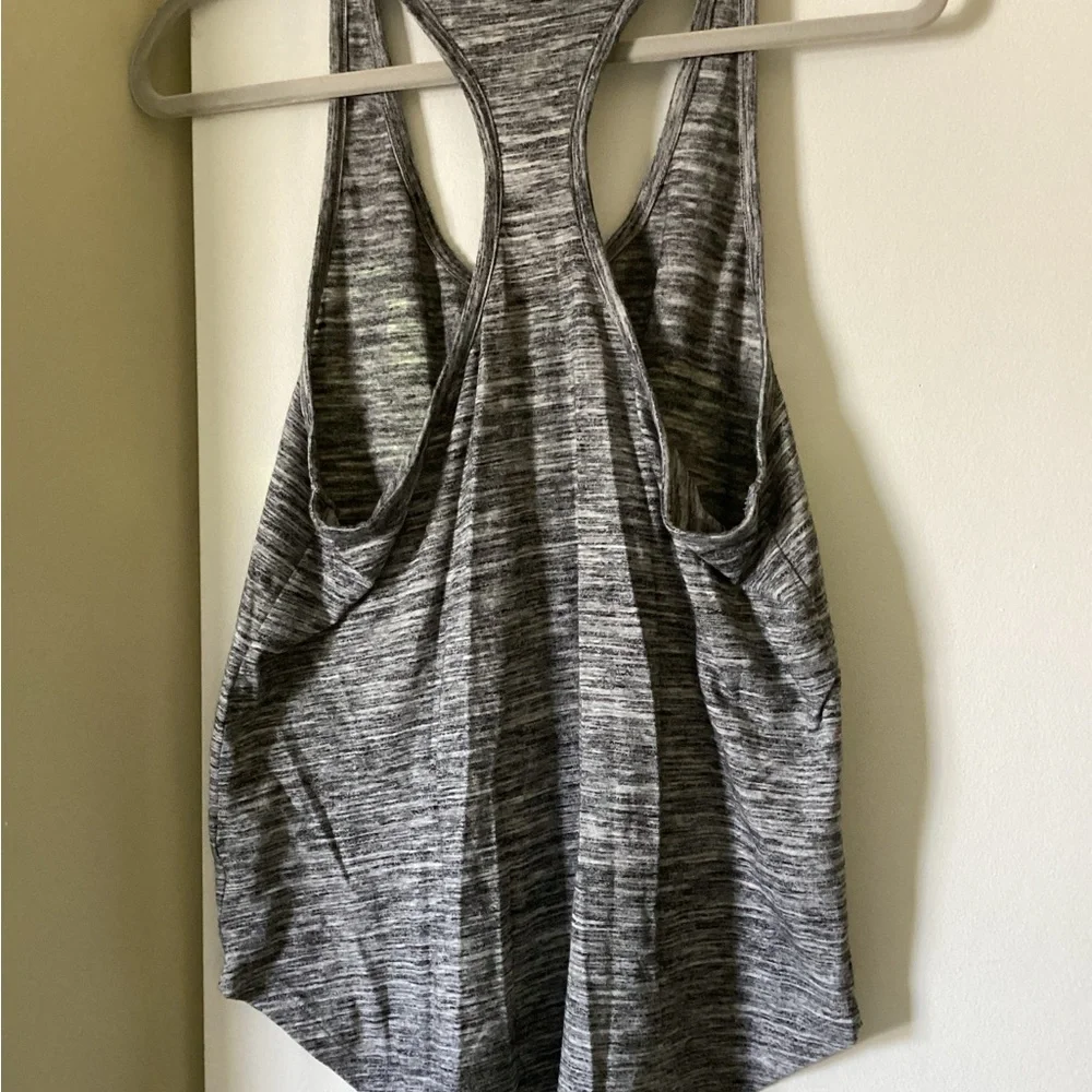 PINK tank top, gray with green letters, size MEDIUM. - Picture 3 of 3
